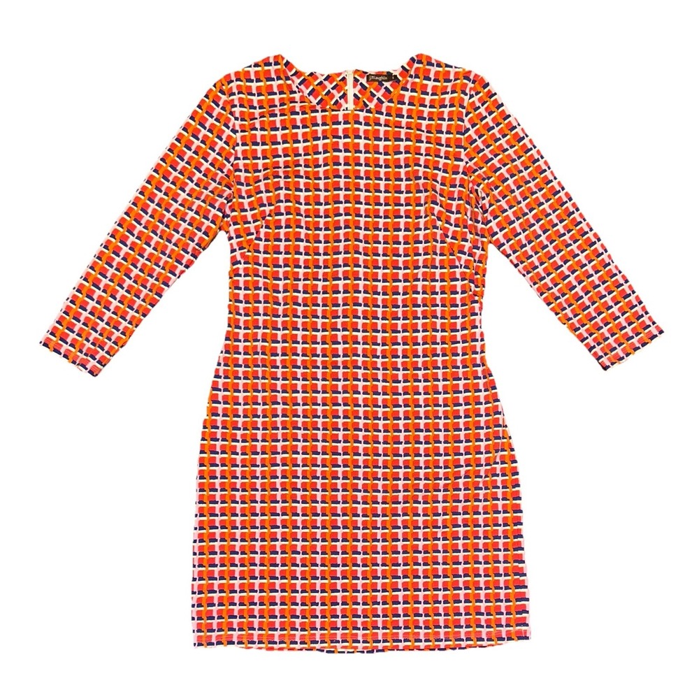 J McLaughlin Sheath Dress Geometric Women's‎ Small Catalina Cloth Zip Closure